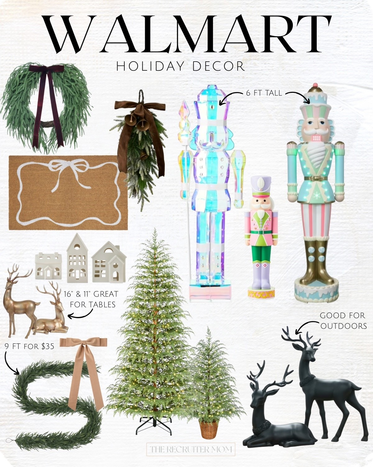 Walmart home Decor Holiday Home #holidaydecor #christmasdecor #christmastree #wreath #nutcracker #reindeer #outdoordecor 


#LTKHoliday #LTKSeasonal #LTKHome