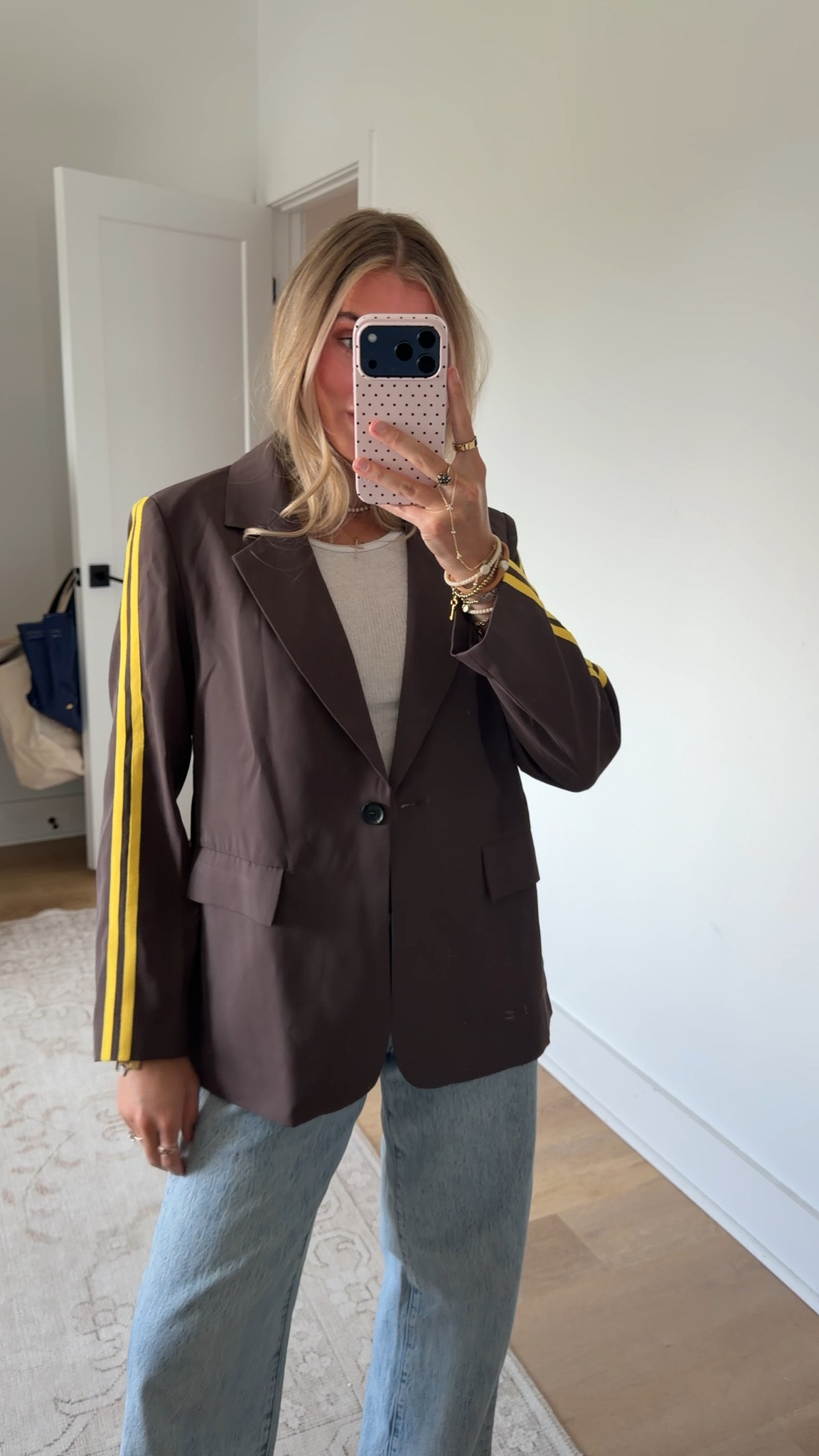 Amazon size small Cicy Bell Womens Oversized Blazers Side Stripes Athletic Sport Coat Jacket
One Button, Long Sleeve, Color Block, Seam Striped Patchwork, Suit Blazer with Pockets, Work Office, Fall Winter Outfits

#LTKootd #LTKWorkwear #LTKSaleAlert