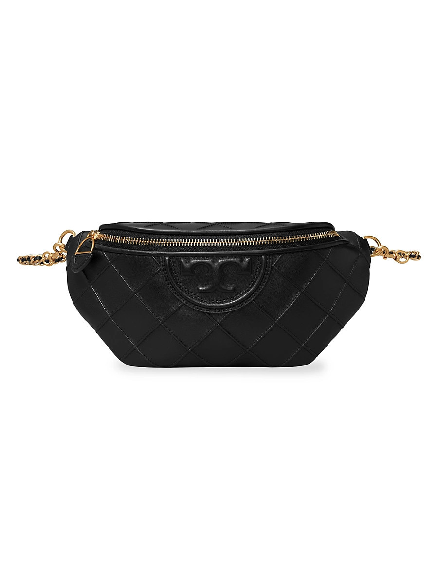 Women's Fleming Nappa Leather Belt Bag - Black | Saks Fifth Avenue