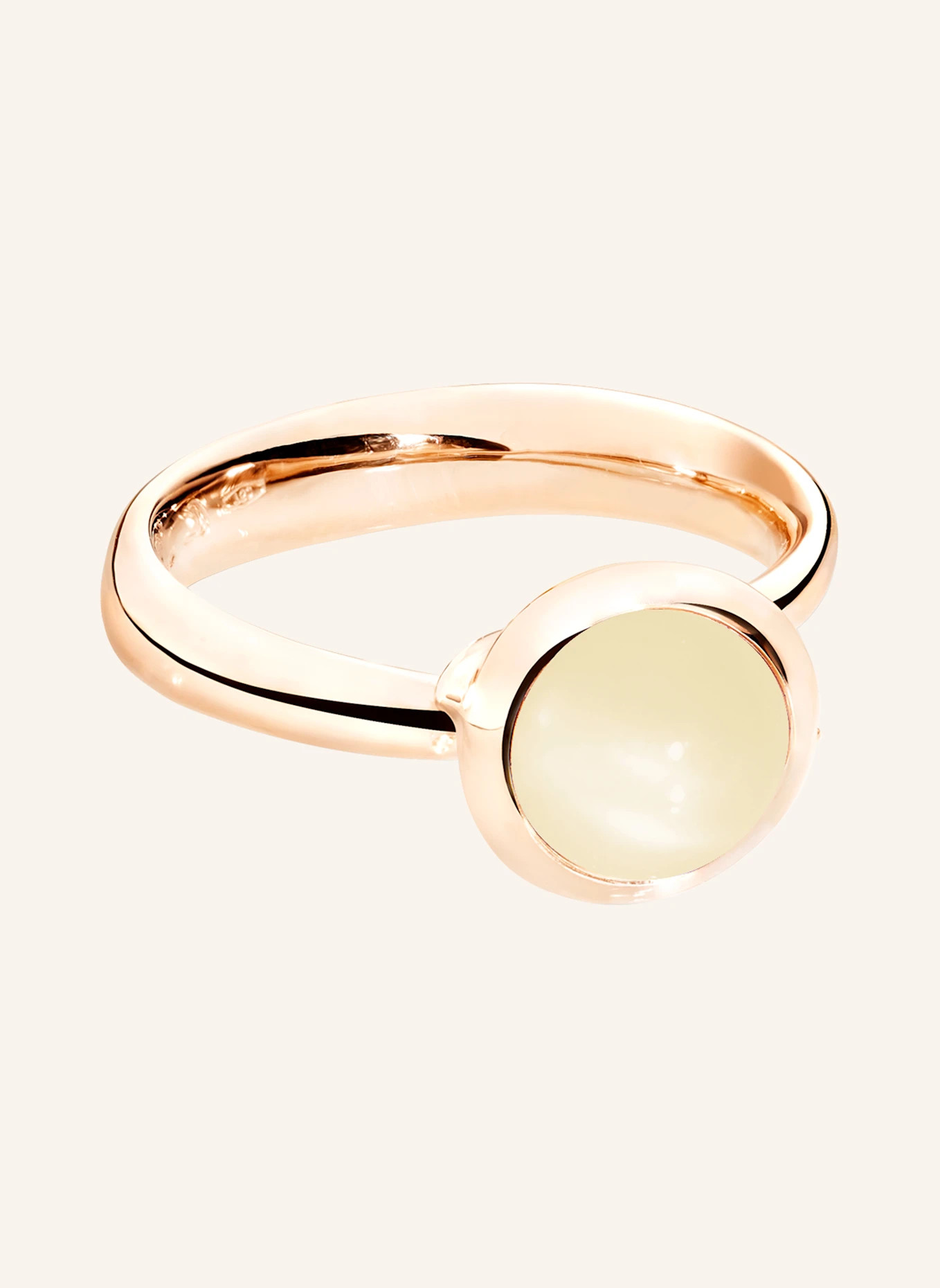 TAMARA COMOLLI Ring RING BOUTON SMALL MOONSTONE SAND/WHITE aus 18K Roségold sand Mondstein in ro... | Breuninger (DACH)