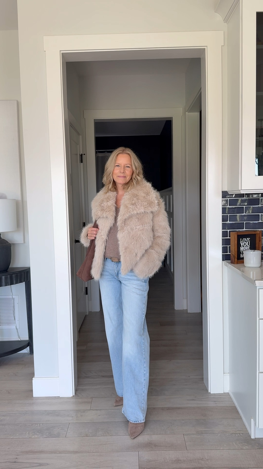 Absolutely love this faux fur coat!! I was looking for one last year and finally came across this one on Amazon.  It’s so freakin soft and so far has not shed.  This is the apricot color and I’m wearing size small.  Has a few snaps up the front and has packets. Fully lined.  It said frequently returned but I can not find a reason to let this one go!  #fallfashion #wintercoats #whattowear #fauxfur #businesscasual 

#LTKStyleTip #LTKSeasonal #LTKWorkwear