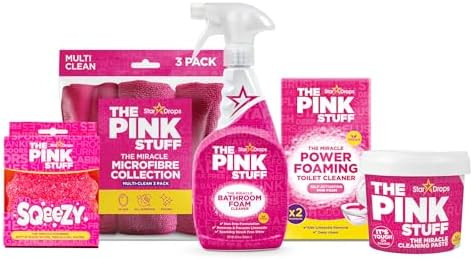 Stardrops - The Pink Stuff Bathroom Cleaning Kit – Cleaning Paste, Bathroom Foam Spray, Toilet ... | Amazon (US)