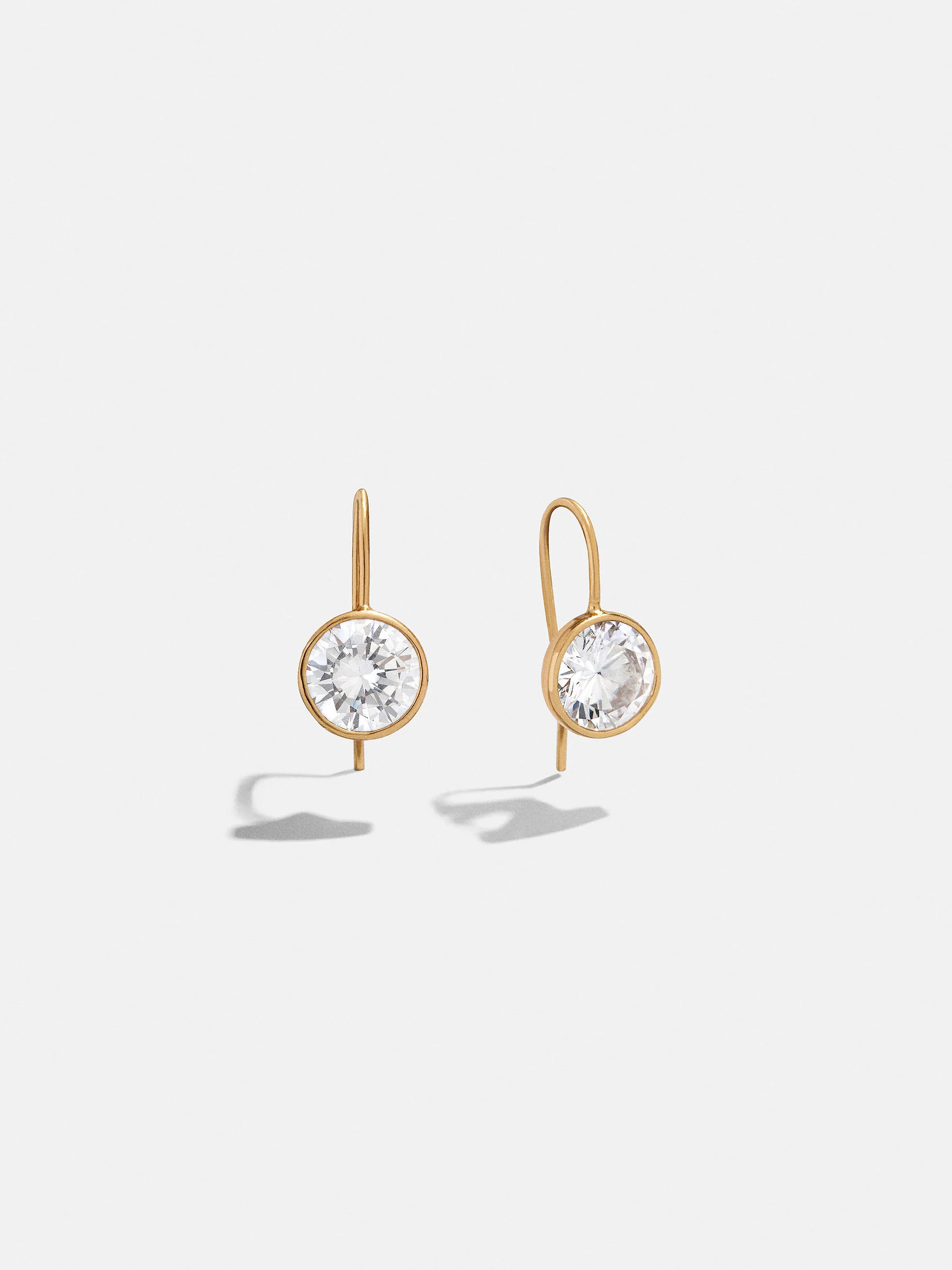 Fallon 14K Gold Bezel Earrings - 10MM Stone | BaubleBar