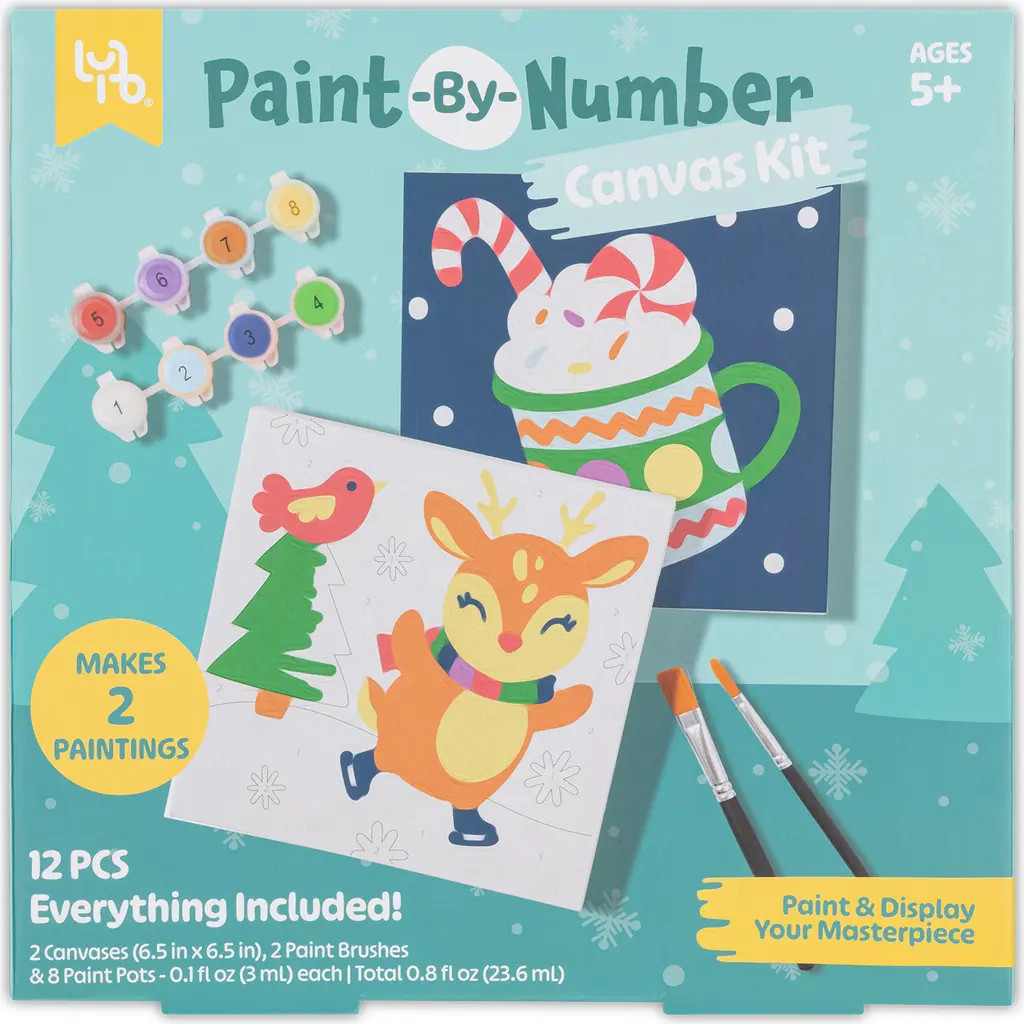 Little Yellow Bicycle Reindeer Paintbynumber Kit Complete Art Set in Multicolored at Nordstrom | Nordstrom