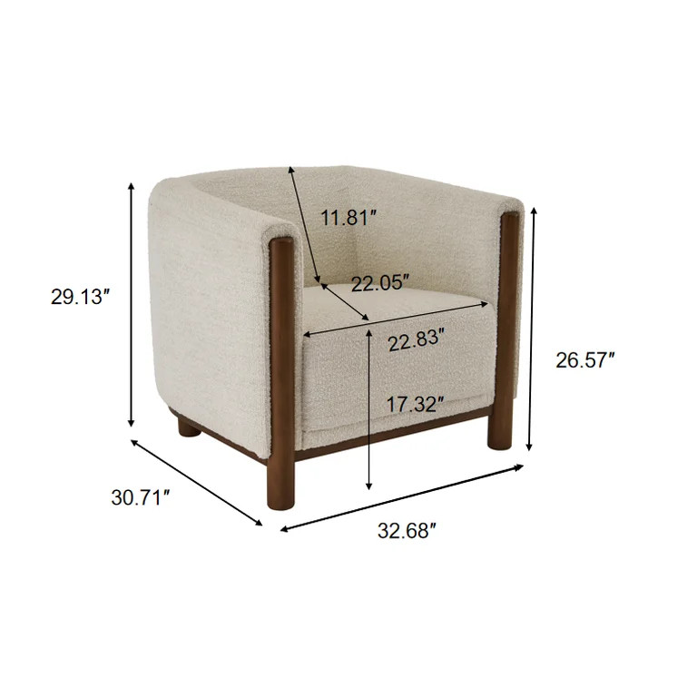 Better Homes & Gardens Adlin Accent Chair, Cream Boucle | Walmart (US)