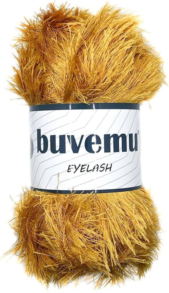 Eyelash Fun Fur Yarn 100 Gram (3.53 Ounces) 175 Yards (160 Meters) (Gold) | Amazon (US)