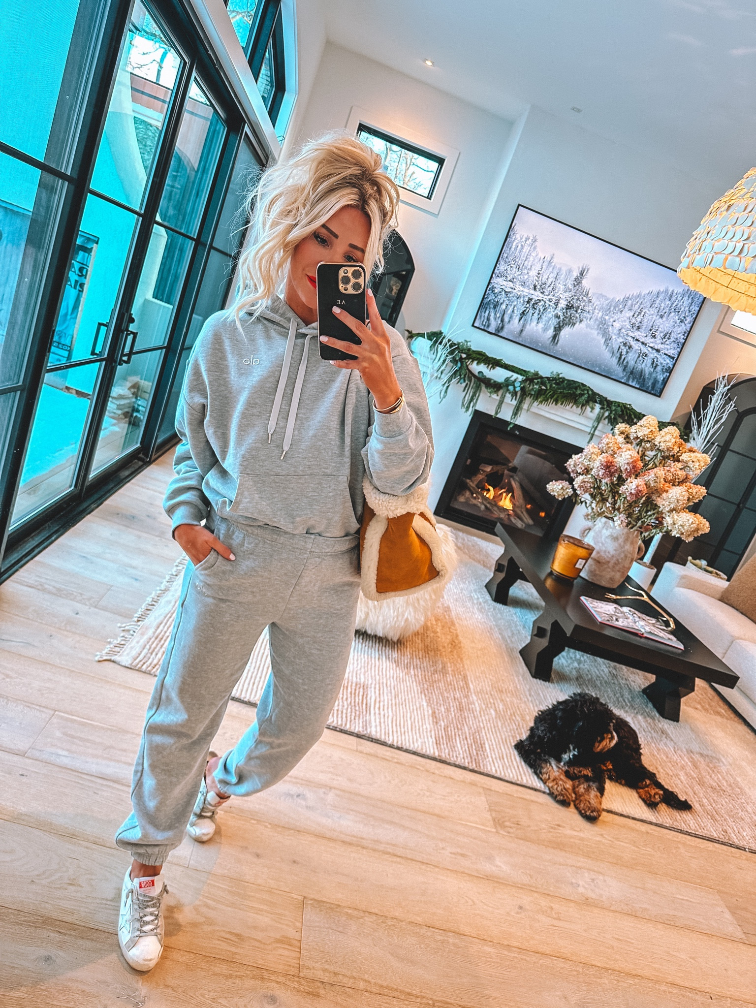 Wearing a small in top and bottoms 