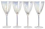 Deluxe Iridescent Long Stem Wine Glasses, Set of 4 (10 fl oz) | Amazon (US)