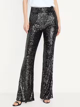 High-Waisted Sequin Flare Pants | Old Navy (US)