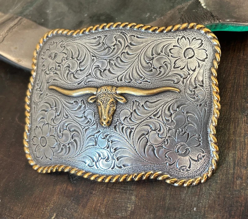 Steer Skull Belt Buckle - Etsy | Etsy (US)