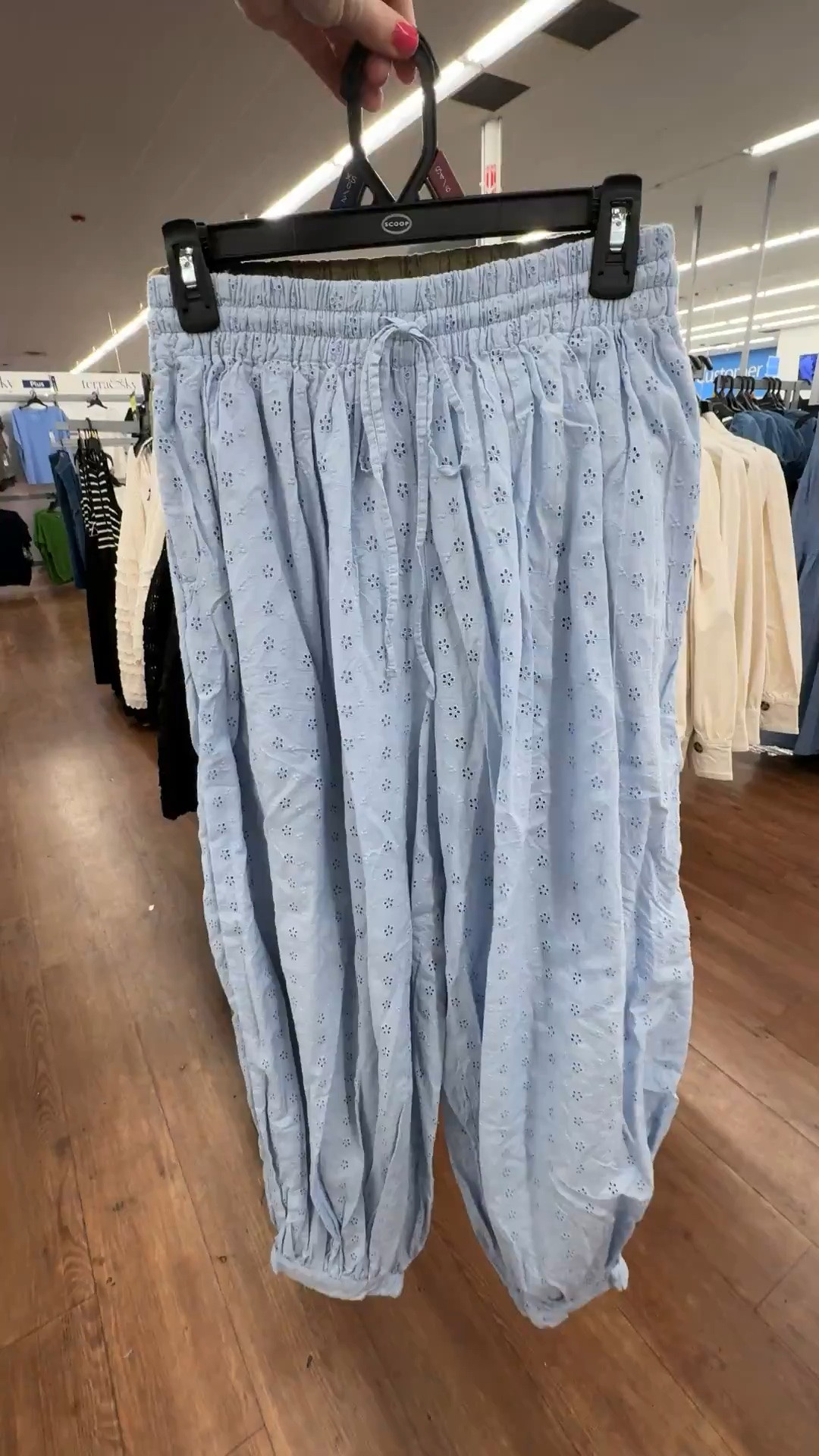 These eyelet harem pants are so fun!

#LTKootd
