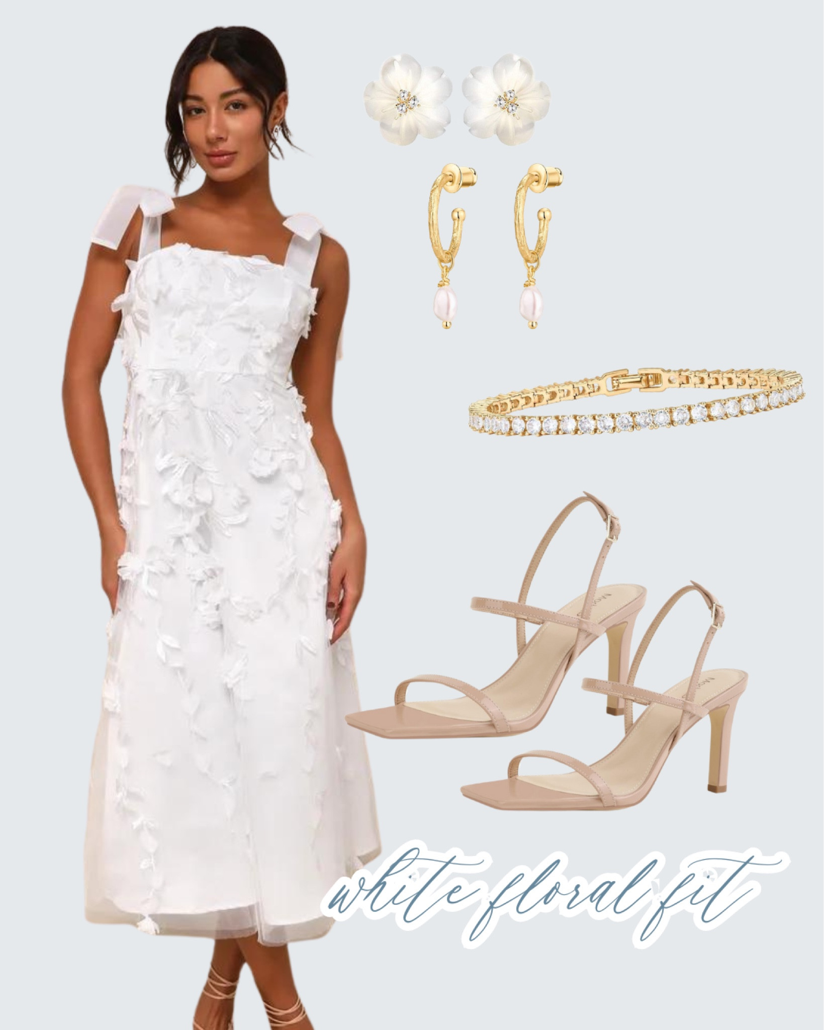 A beautiful textured white dress perfect for engagement sessions, bridal showers, bridal looks, rehearsal dinners, a white graduation dress, etc  

#LTKmidsize #LTKwedding #LTKstyletip