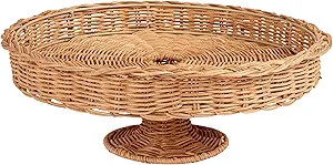 Creative Co-Op Decorative Hand-Woven Rattan Pedestal, Natural | Amazon (US)