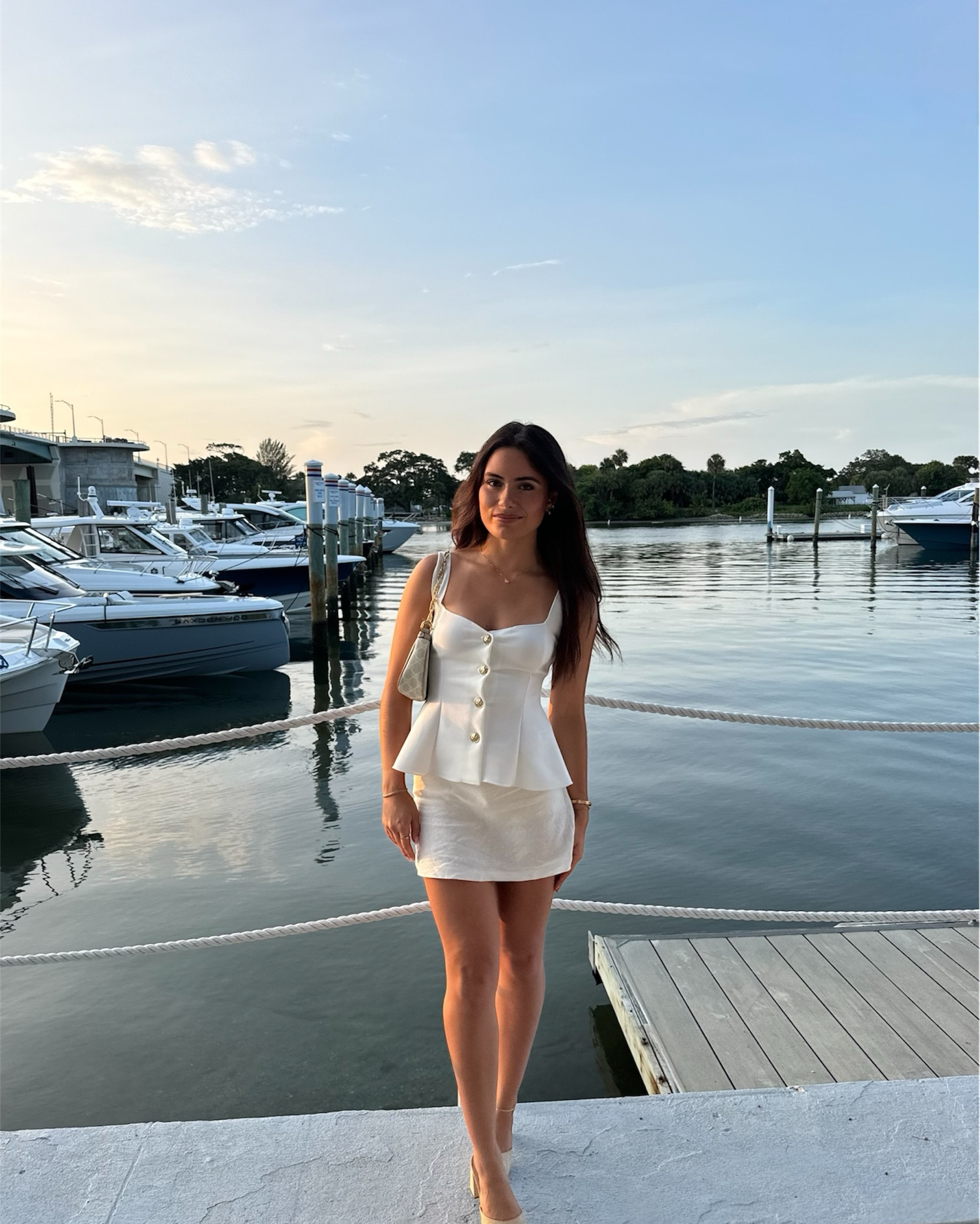 All White Dinner Outfit OOTD OOTN Garage skirt Top Zara (unable to link) 