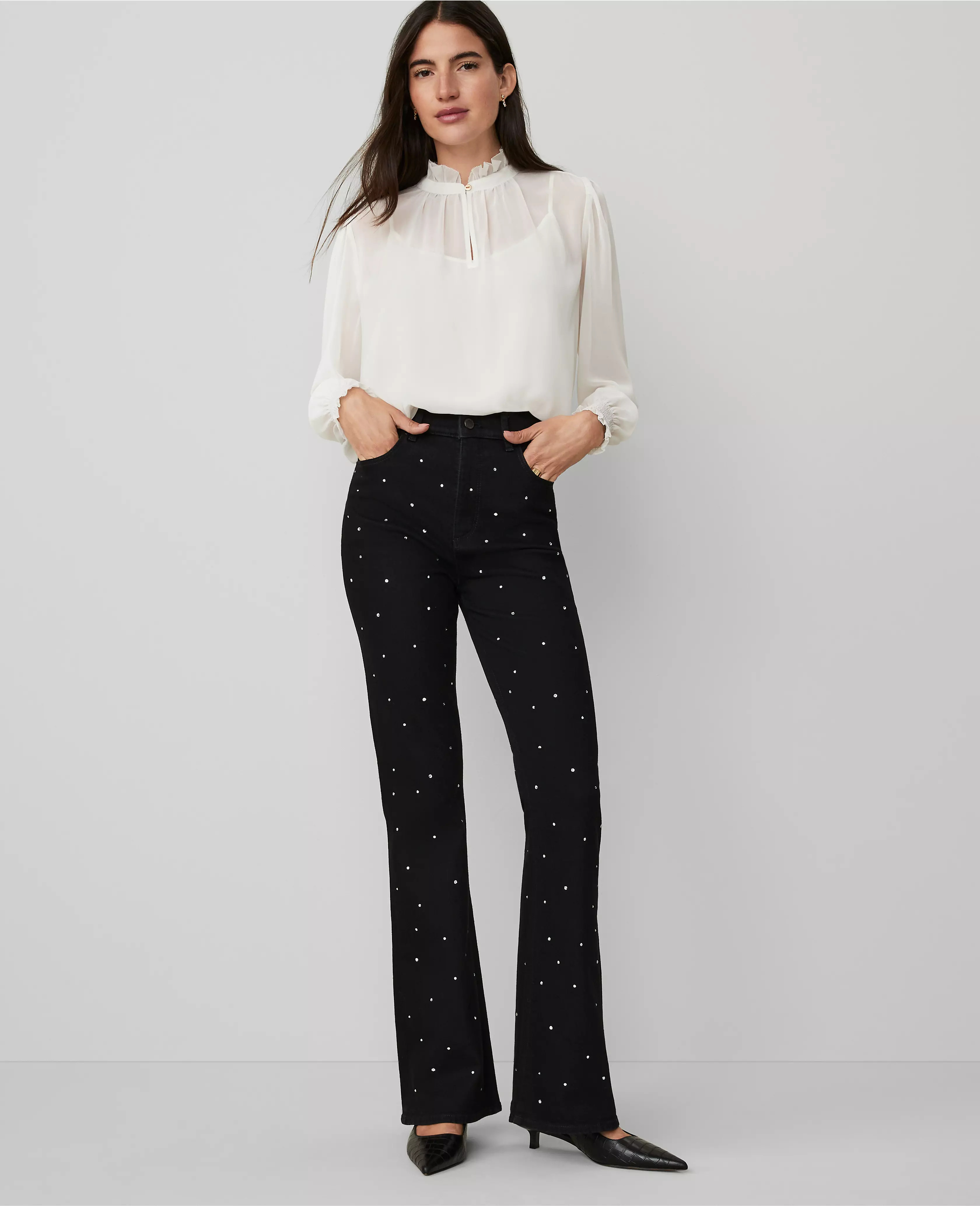 The Embellished Flare Jean | Ann Taylor (US)