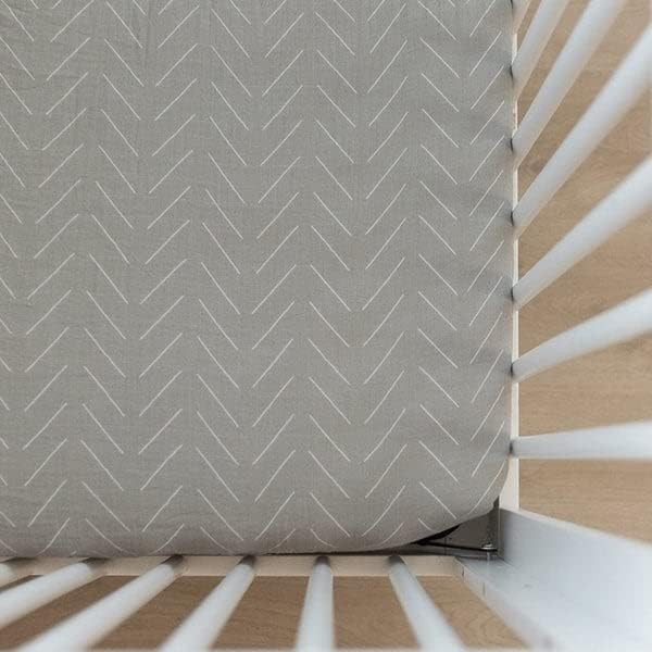 Desert Sage Muslin Crib Sheet by Mebie Baby, Soft and Breathable Bed Sheets for Babies, Modern Ne... | Amazon (US)