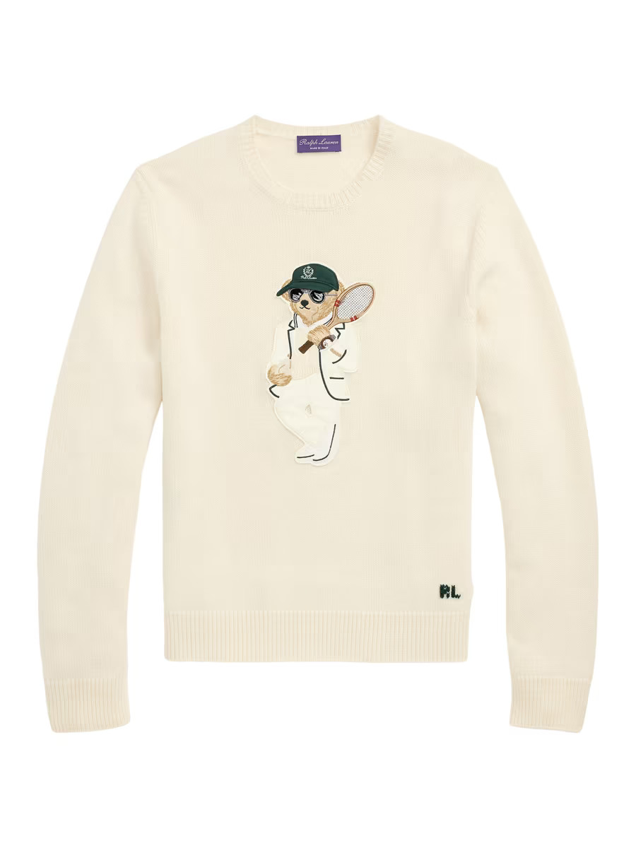 Tennis Polo Bear Cashmere Crewneck Sweater | Saks Fifth Avenue