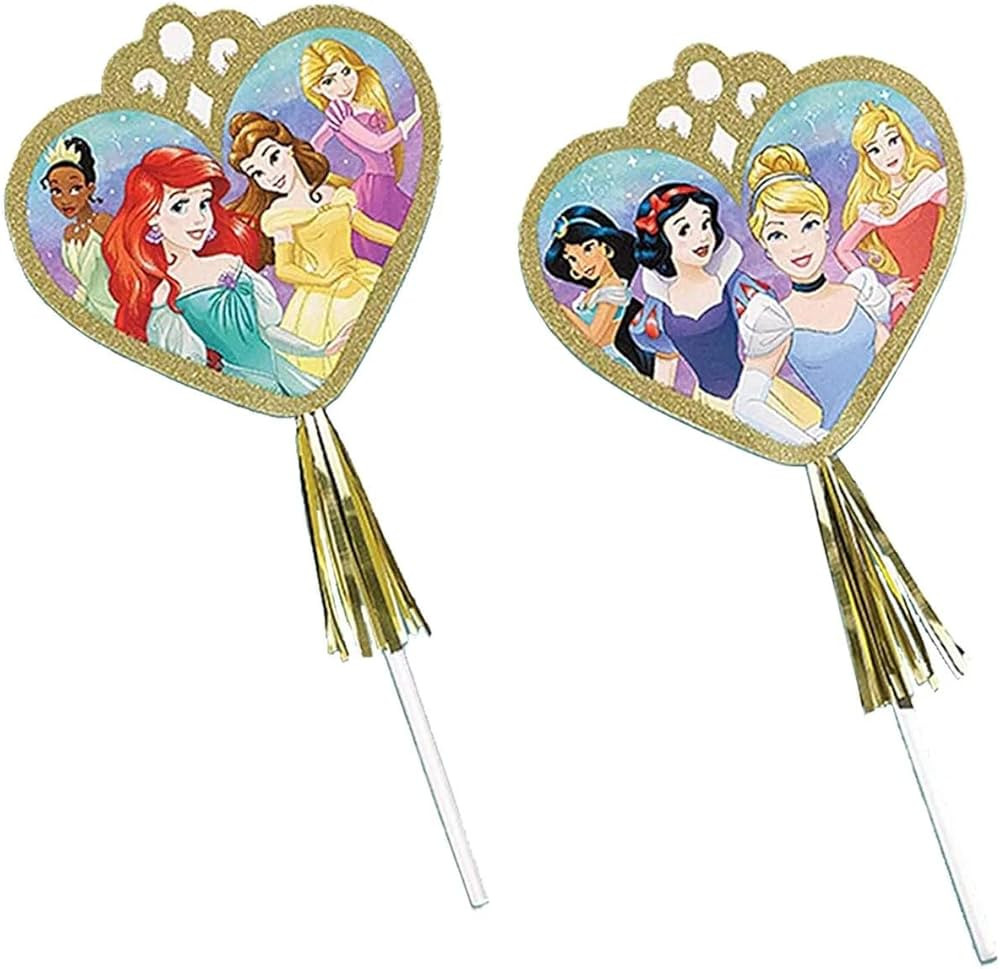 Magical Disney Multicolor Princess Paper Wands - 10.5" x 5" (Set of 8) - Enchanting Designs, Perf... | Amazon (US)