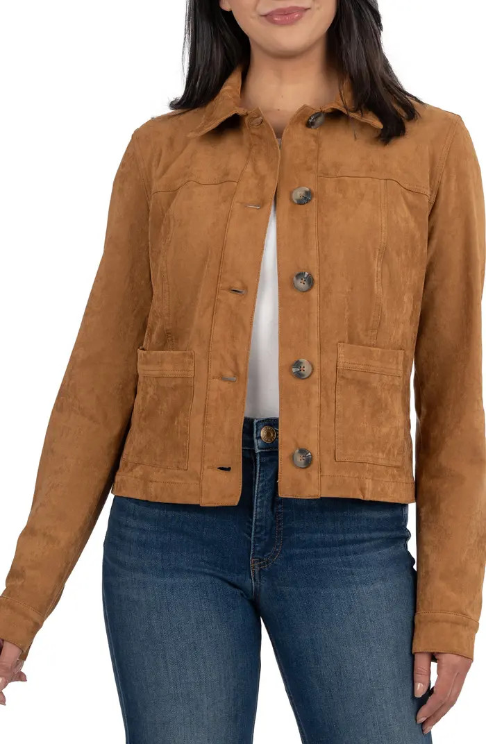 KUT from the Kloth Maddie Faux Suede Trucker Jacket | Nordstrom | Nordstrom