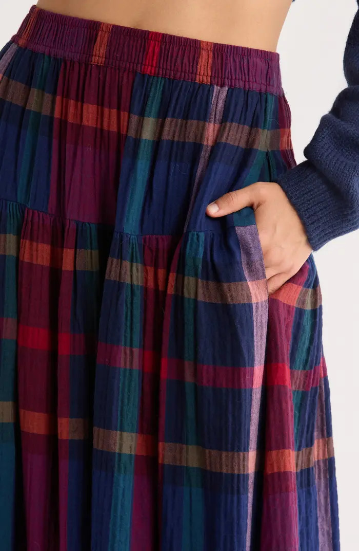 Gia Plaid Midi Skirt | Nordstrom