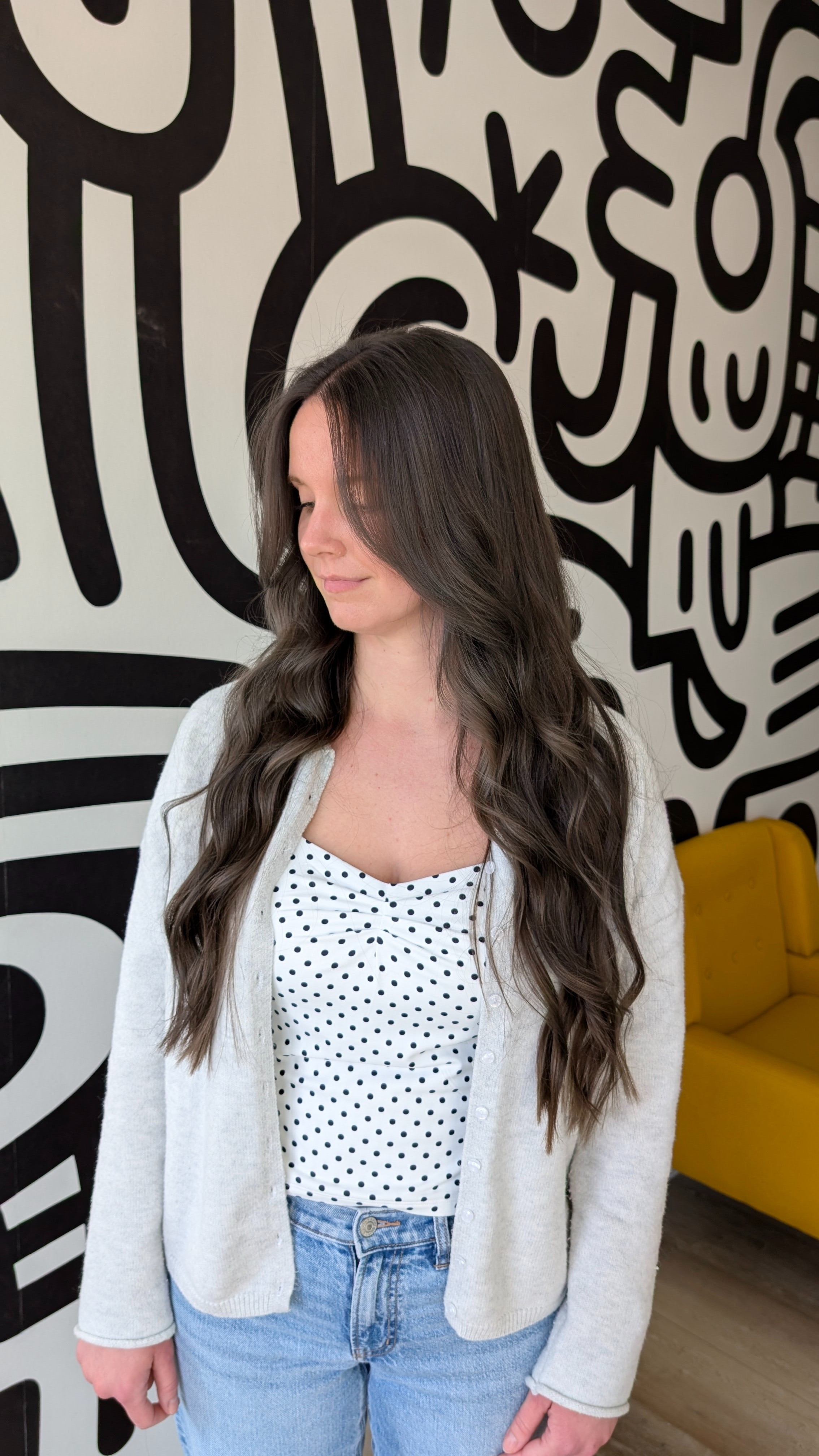 Amazon polka tank and button down sweater, medium in both 

#LTKgrwm #LTKootd #LTKvlog