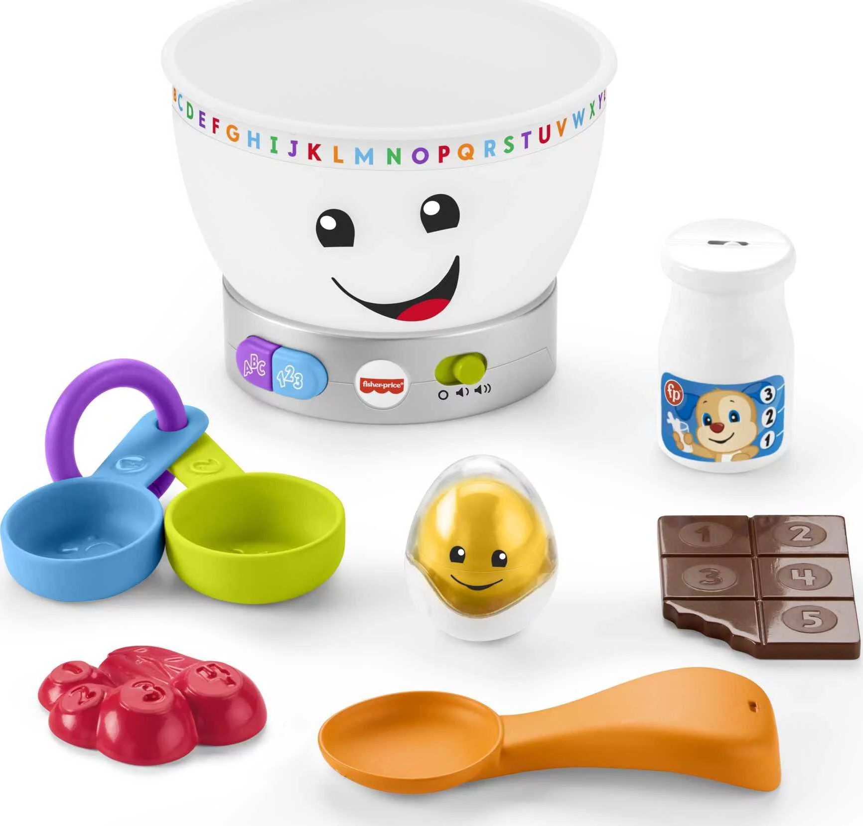 Fisher-Price Mixing Bowl Learning Toy with Pretend Food, Lights & Music, Baby and Toddler Toy - W... | Walmart (US)