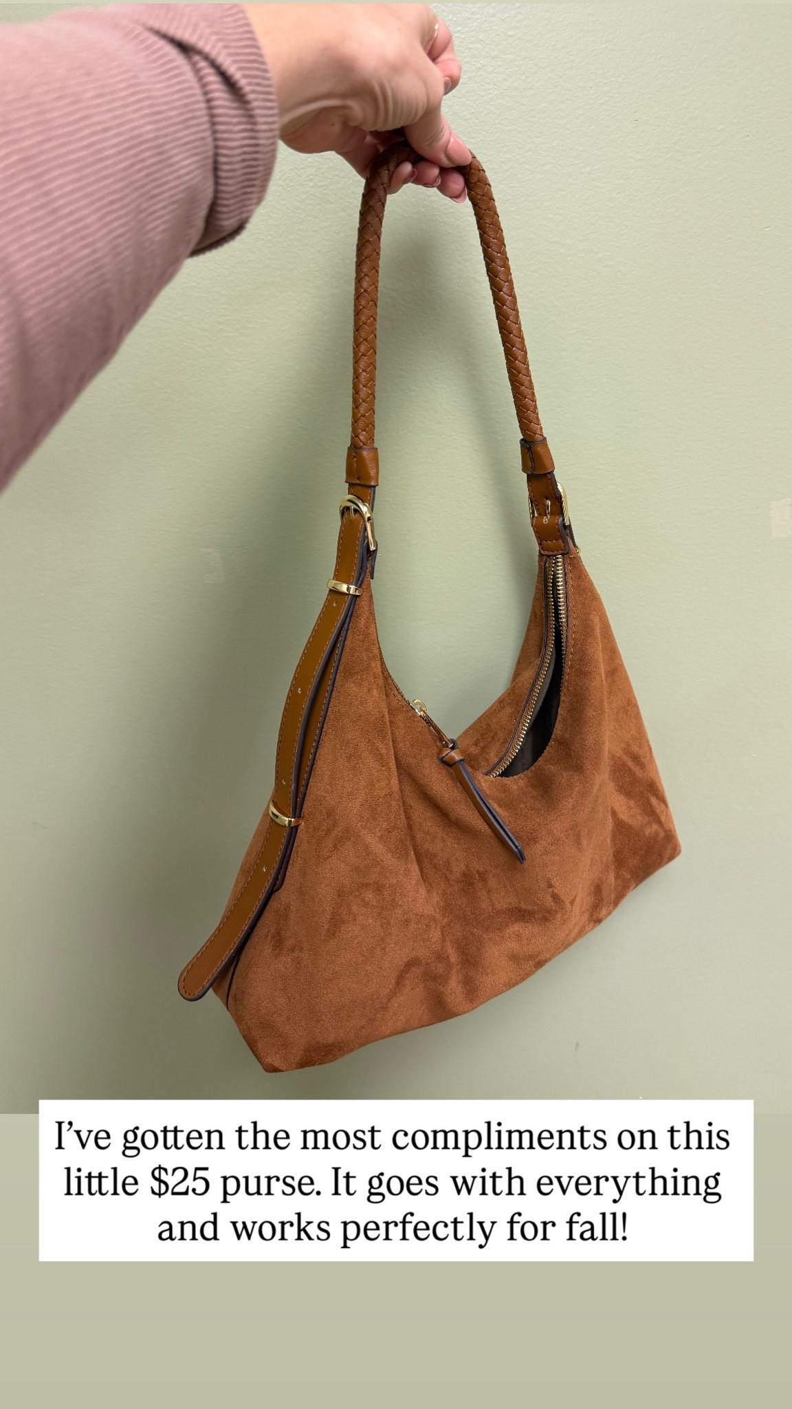 All I’m carrying this fall! Faux suede, cute details, and plenty of room!

Fall bags, affordable purse, Walmart style, suede bags