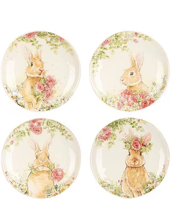Assorted Bunny Accent Plates, Set of 4 | Dillard's