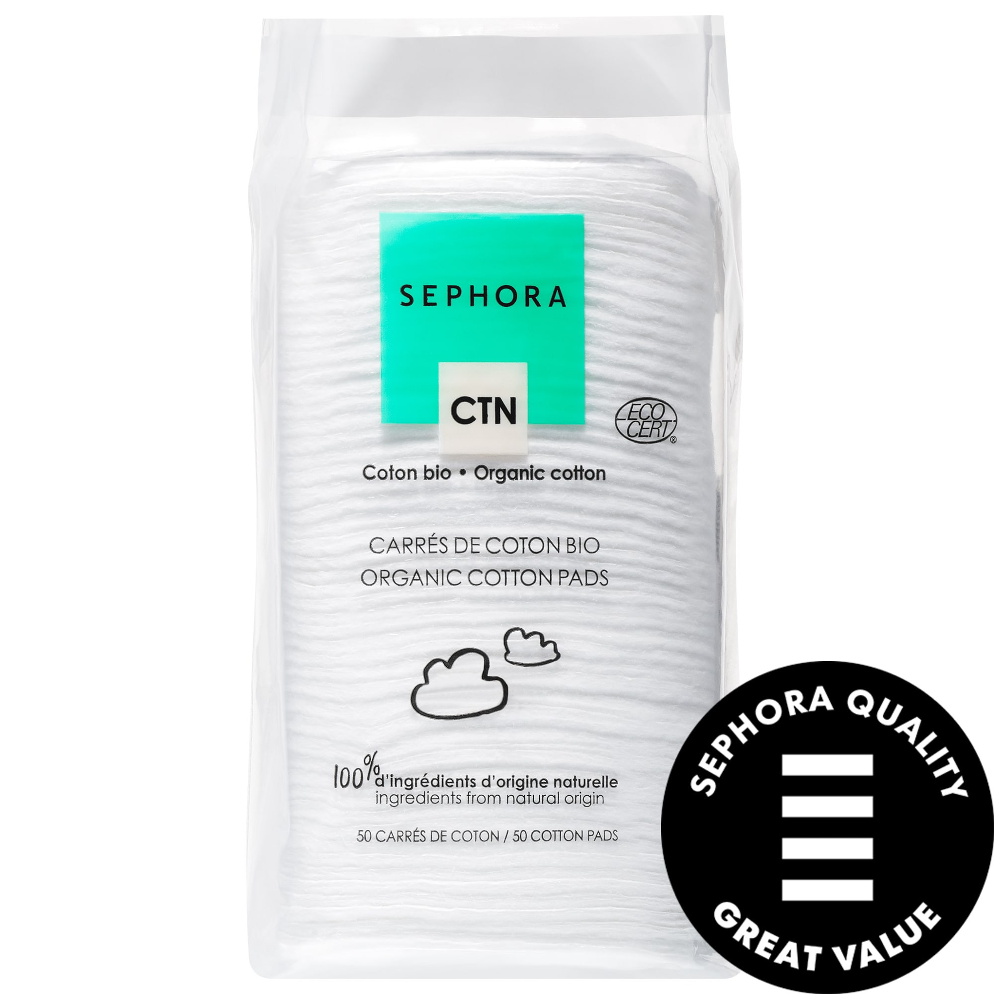 SEPHORA COLLECTION Organic Cotton Pads 50 Pads | Sephora (US)