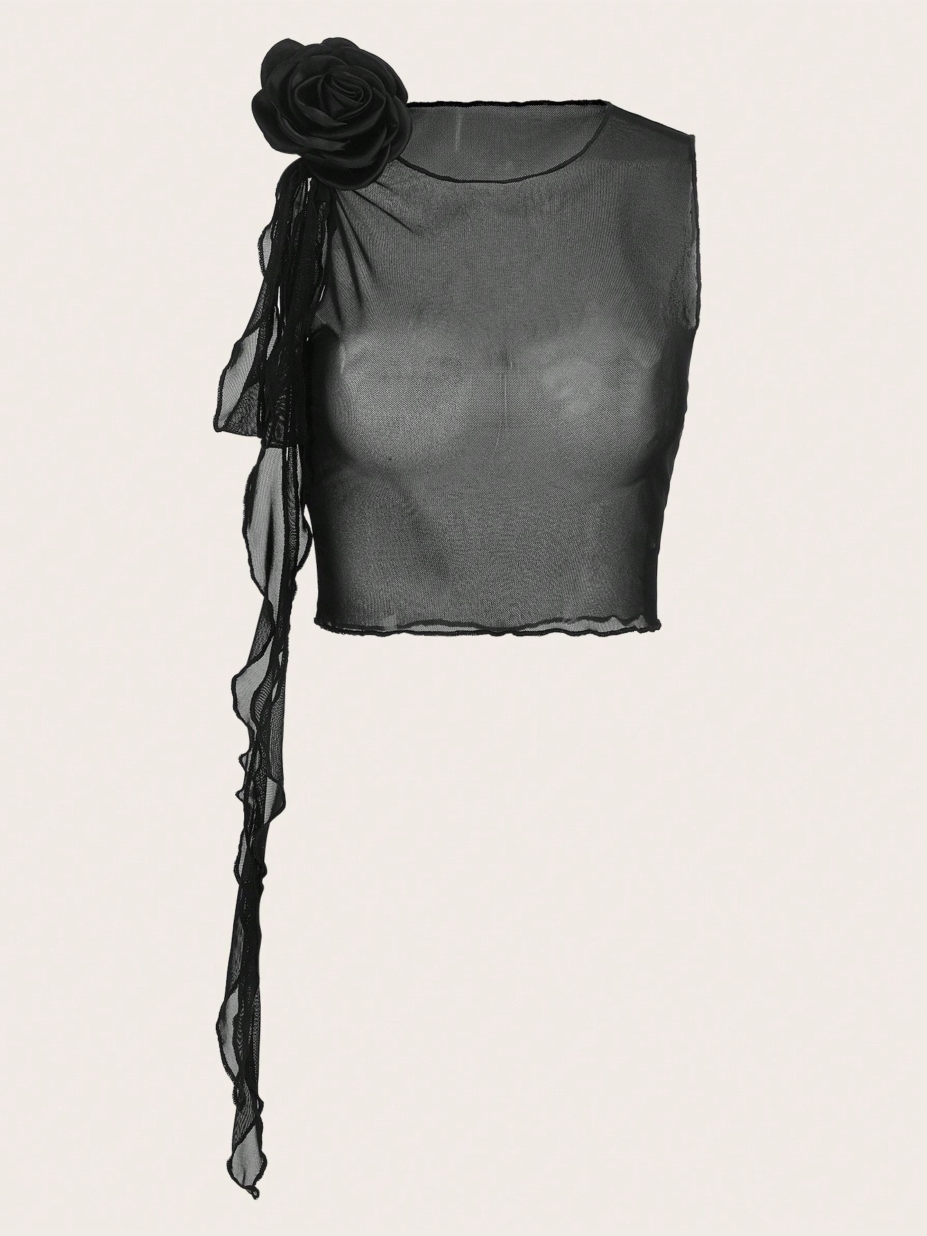 SHEIN ICON One Shoulder Mesh Tank Top | SHEIN