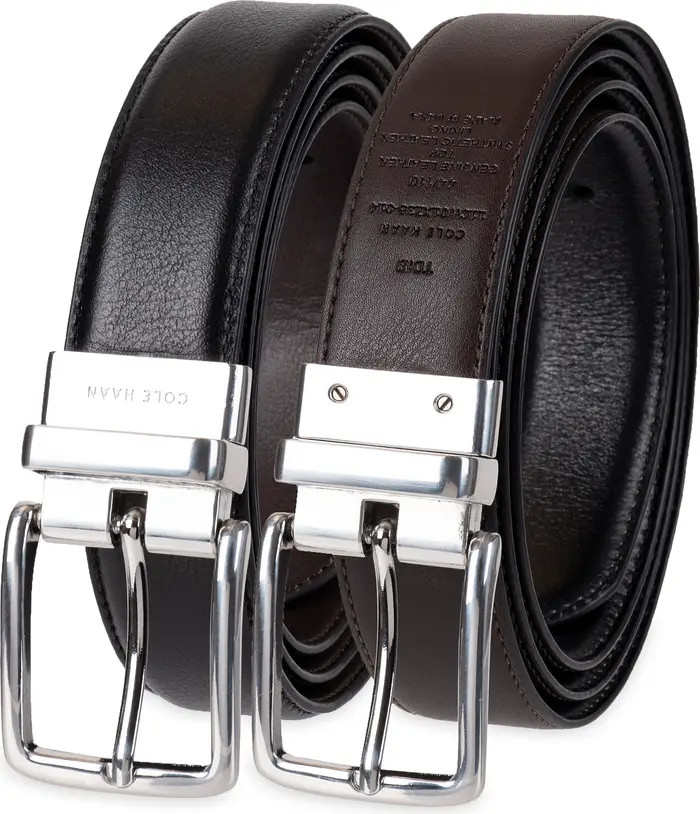 Cole Haan Reversible Feather Edge Leather Belt | Nordstrom | Nordstrom