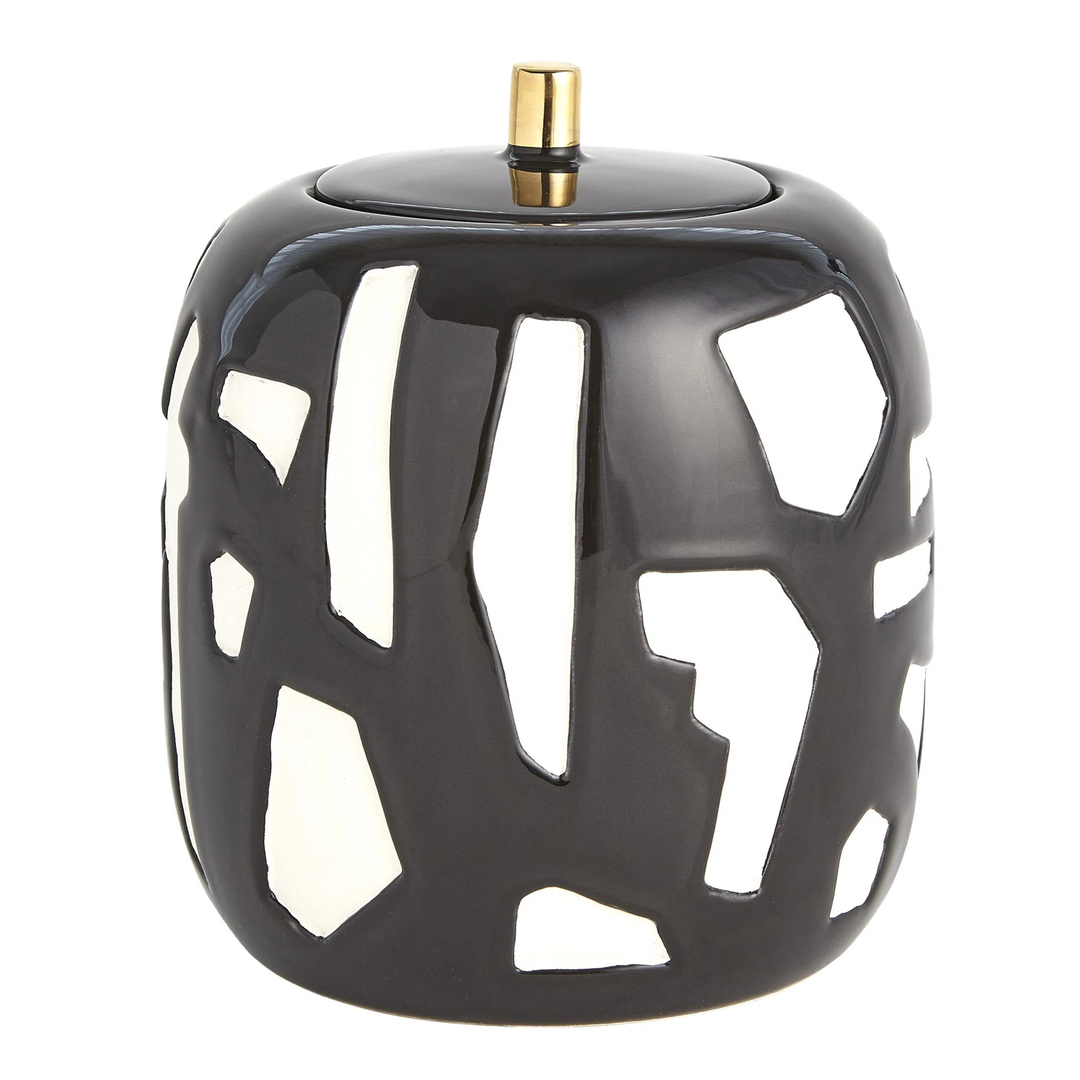 Abstract Jar-White/Black-Lg | Perigold