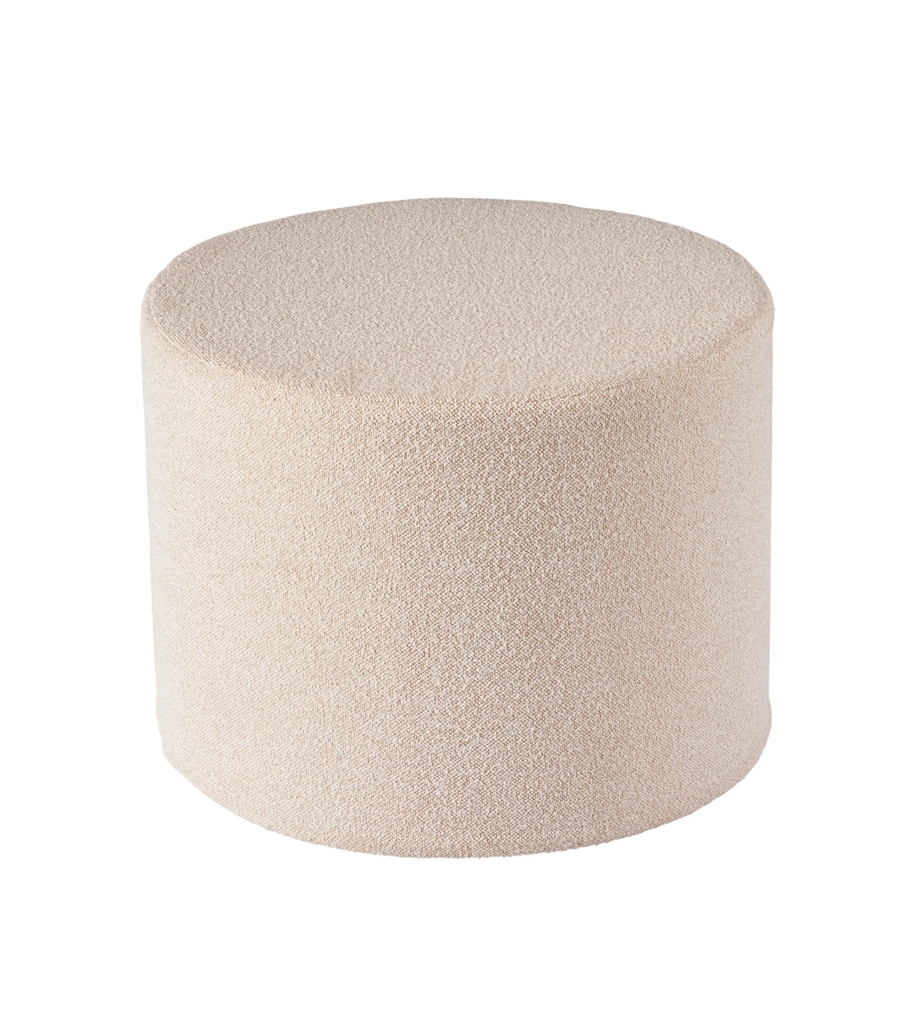 Better Homes & Gardens 20" Round Outdoor Pouf Ottoman, 1-Piece, Cream Boucle - Walmart.com | Walmart (US)