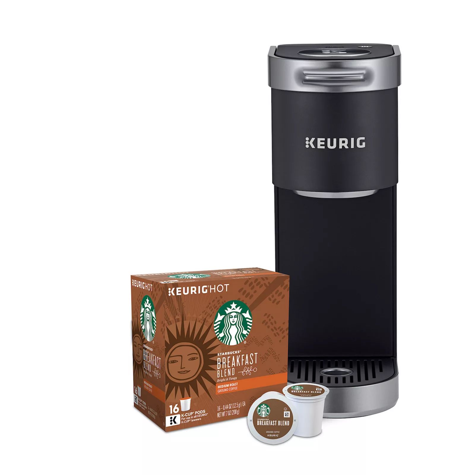 Keurig Bundle - K-Mini Plus Single-Serve K-Cup Pod Coffee Maker & Starbucks Breakfast Blend Keurig K | Kohl's