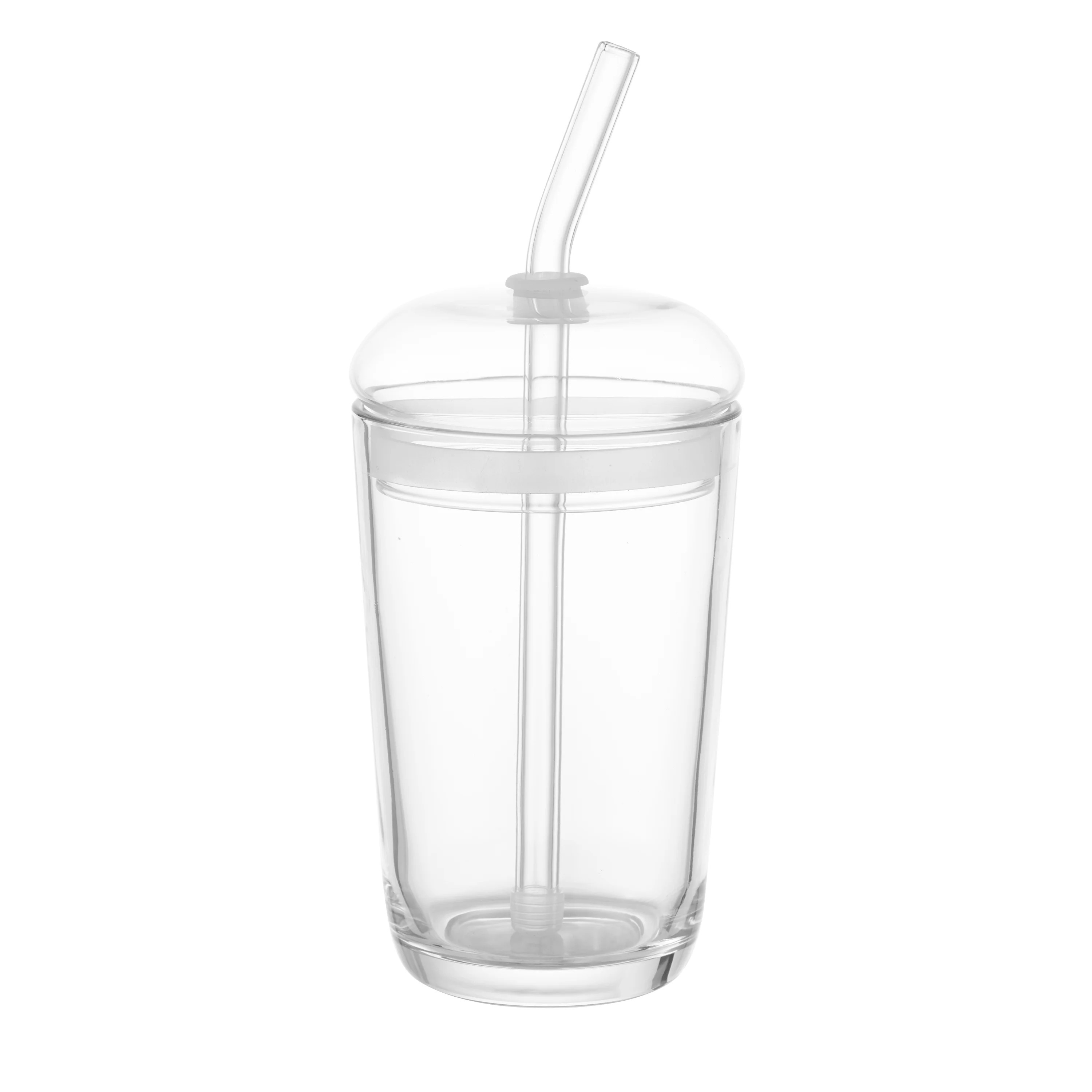 Better Homes & Gardens 16 oz Dome Lid Glass Tumbler, Clear | Walmart (US)