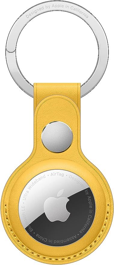 Apple AirTag Leather Key Ring - Meyer Lemon | Amazon (US)