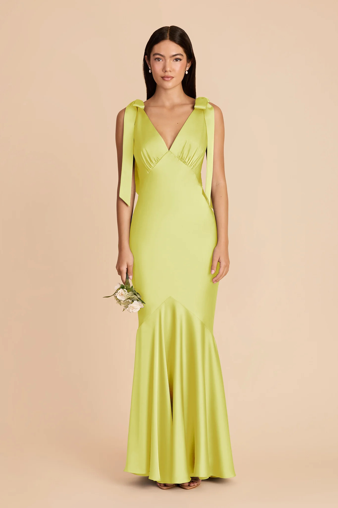 Gwen Matte Satin Dress - Chartreuse | Birdy Grey | Birdy Grey