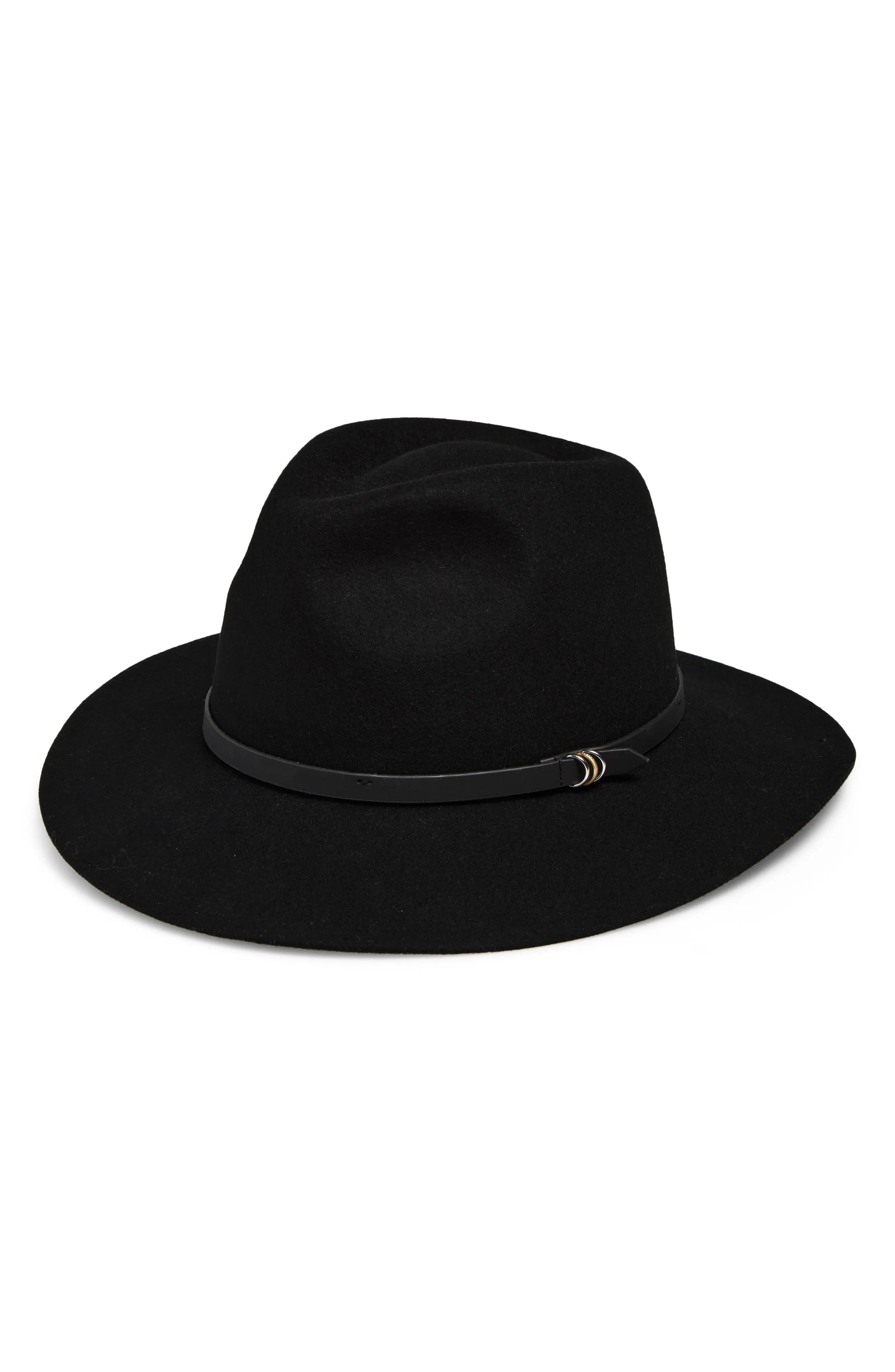 rag & bone Dakota Wool Fedora in Black at Nordstrom, Size Large | Nordstrom