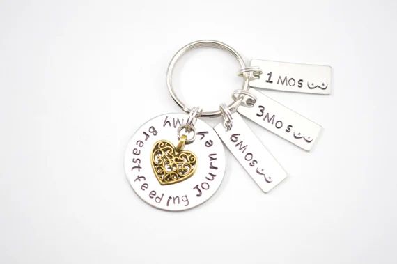 Hand Stamped My Breastfeeding Journey Keychain With Milestone | Etsy | Etsy (US)