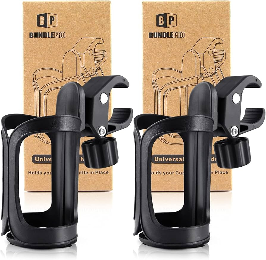 Pack of 2 Stroller Cup Holders, Universal Drinks Holder for Bikes, Trolleys or Walkers (2 Pack) | Amazon (US)