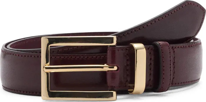 MANGO Square Buckle Leather Belt | Nordstrom | Nordstrom