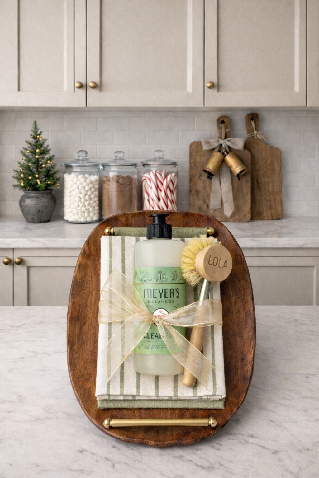 Target Hostess Gift Idea
Follow @farmtotablecreations on Instagram for daily home finds 🤍

Such a cozy, elevated hostess gift using all Target finds. I love how this one feels thoughtful but still practical — layered kitchen towels, Mrs. Meyer’s dish soap, and a wooden scrub brush tied together with a soft neutral bow on a beautiful wood tray. It’s the kind of gift that looks styled straight off the counter and actually gets used.

Perfect for holiday hosting, neighbors, teachers, or keeping a few on hand for last-minute invites. The neutral tones work all winter long and fit seamlessly into a warm, modern kitchen.

#hostessgift #targetfinds #kitchenaccessories #giftideas #kitchentowels #dishsoap #kitchenstyle #neutralhome #countertopdecor #holidayhosting

#LTKHome #LTKSaleAlert #LTKGiftGuide
