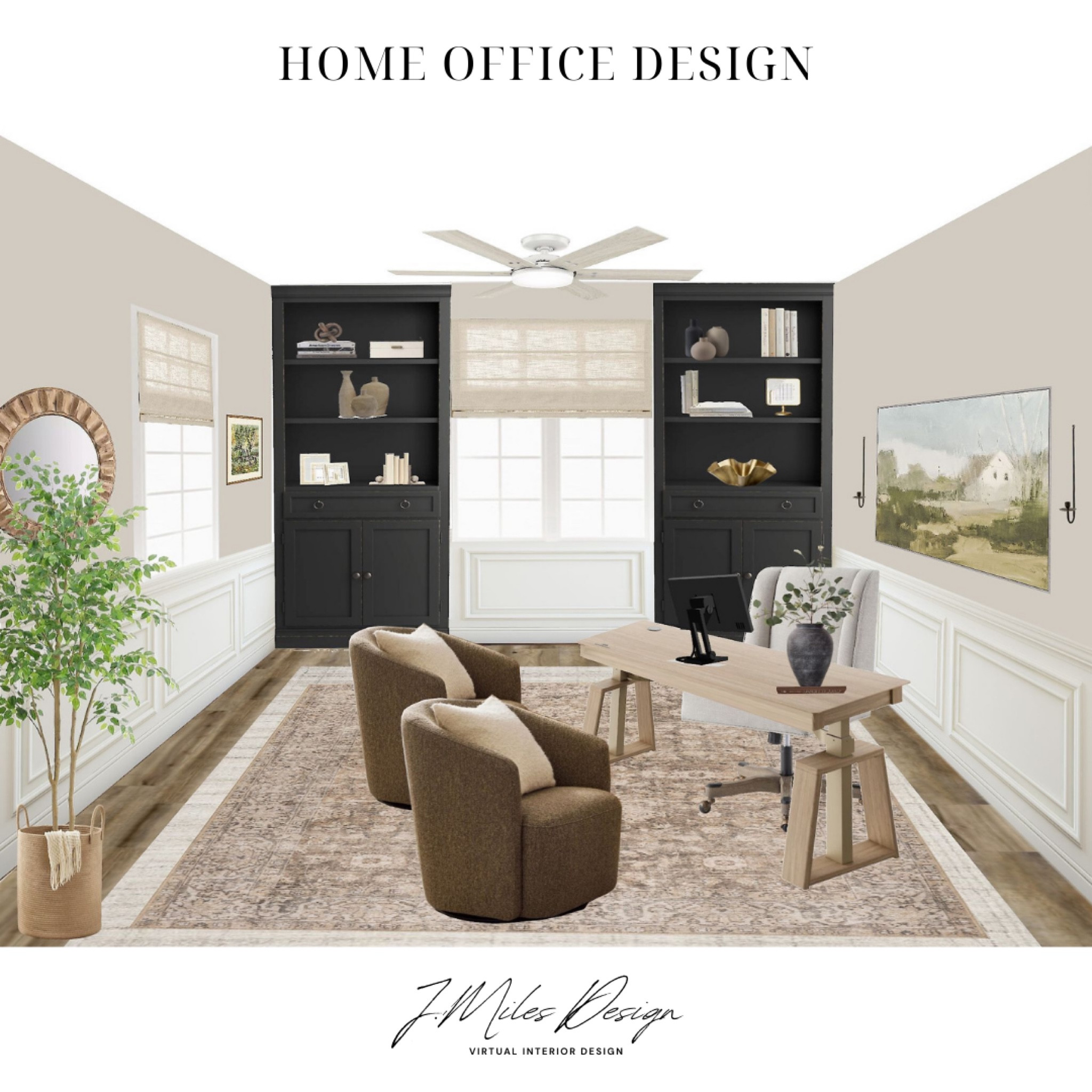 Neutral farmhouse home office design 

#LTKFindsUnder100 #LTKHome #LTKSaleAlert