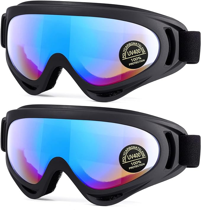 MAMBAOUT 2-Pack Snow Ski Goggles, Snowboard Goggles for Men, Women, Youth, Kids, Boys or Girls | Amazon (US)