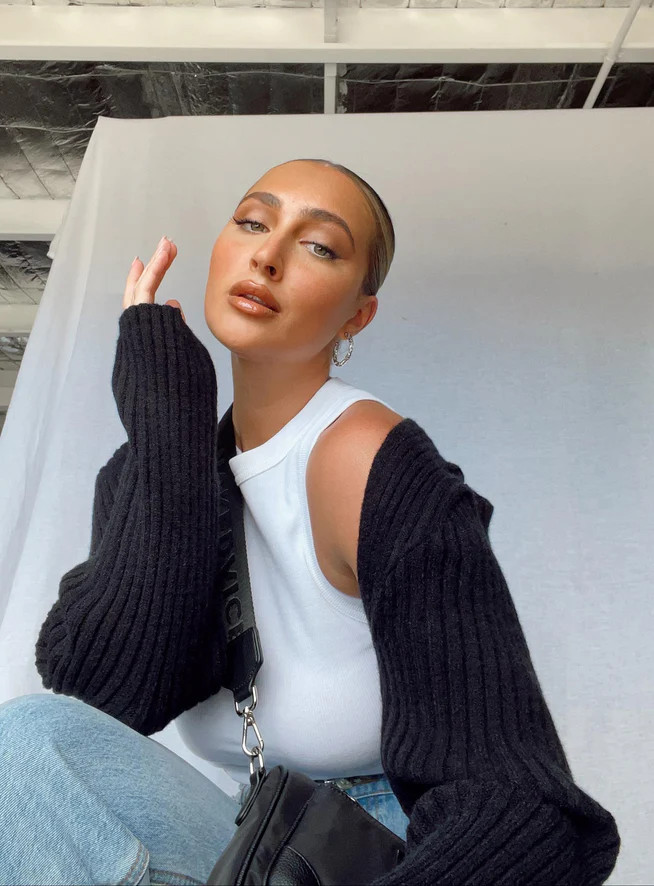 Aytan Bolero Sweater Black | Princess Polly US