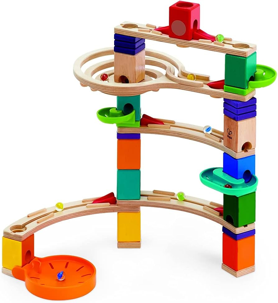 Hape Quadrilla Cliffhanger Wooden Marble Run Blocks | Marble Maze Run Set, Early Educational STEM... | Amazon (CA)