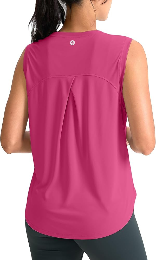 SANTINY Women's Sleeveless Workout Tops Breathable Lightweight Active Tennis Yoga Shirts Athletic... | Amazon (US)