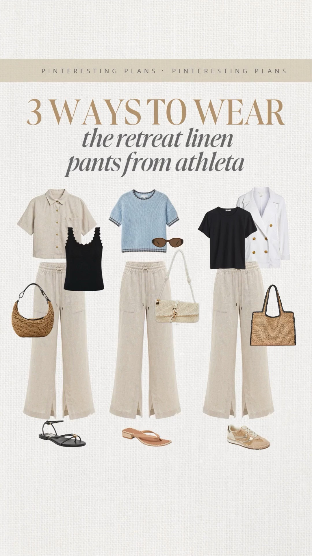 3 ways to wear the retreat linen pants from Athleta 🙌🏻

#LTKdayinmylife #LTKSeasonal #LTKWorkwear