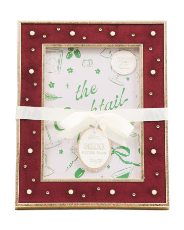 5x7 Faux Pearl Velvet Tabletop Picture Frame | TJ Maxx