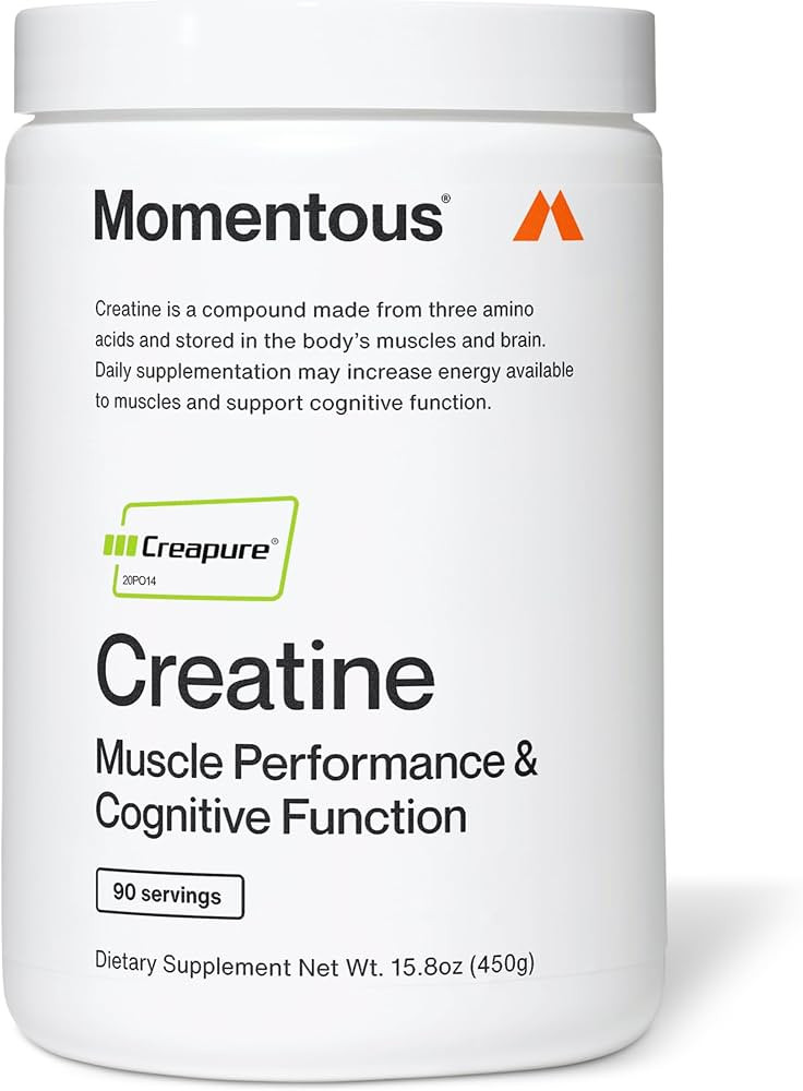 Momentous Creatine Monohydrate Powder - Creapure Creatine Powder - Supports Strength, Lean Muscle... | Amazon (US)